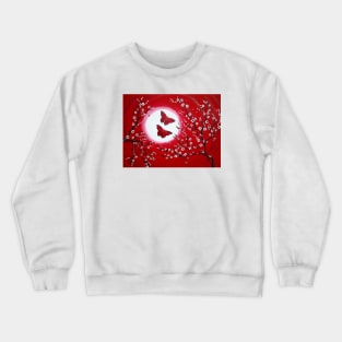 Red Butterflies Crewneck Sweatshirt